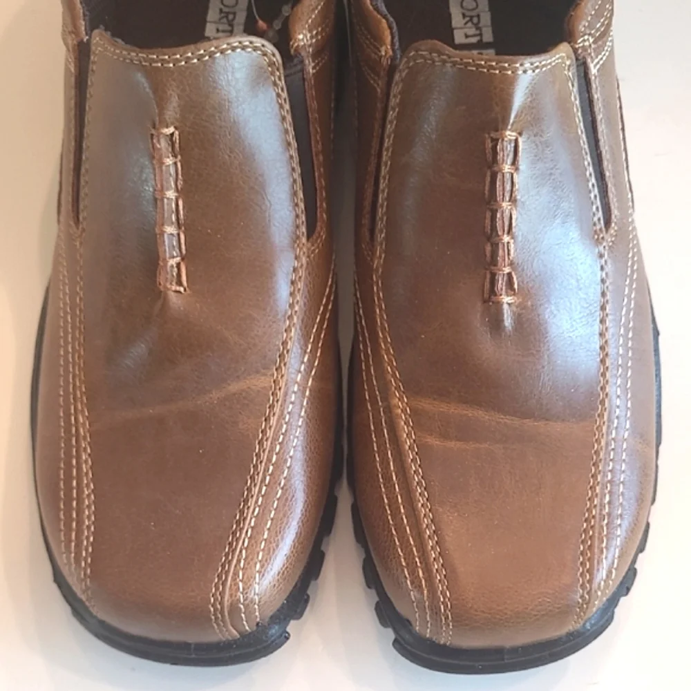 Deer Stags Stadium Dress Loafer Flex Sport Slip On Traction Faux Leather NWT